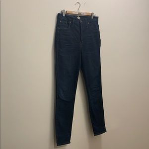 Madewell dark wash jeans.
